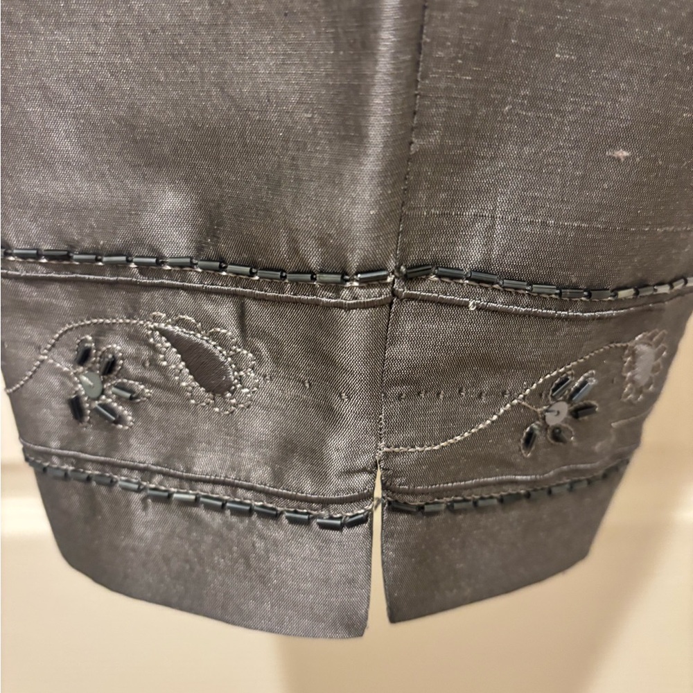 Notations 100% Silk Gray Women's Pants Set - Picture 5 of 16